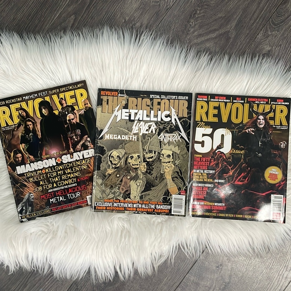 Revolver Heavy Metal band collectors magazines issues lot of 3